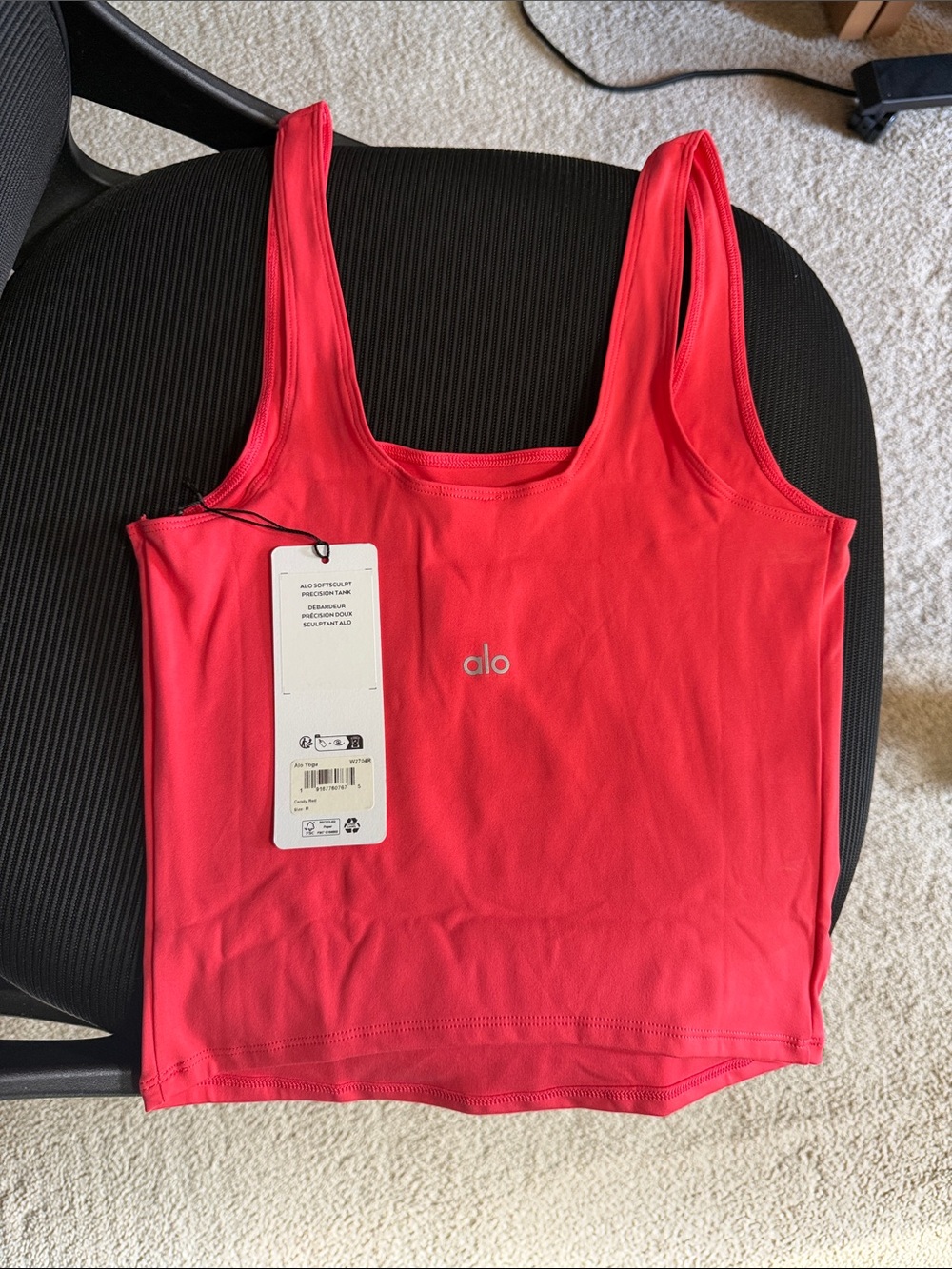 Alo Candy Red Softsculp Precision Tank Medium